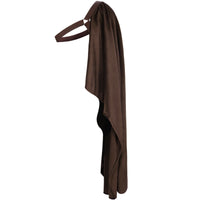 Steampunk Half Shoulder Cape with Belt for Medieval Halloween Costume