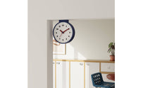 Silent Sweep Movement Corner Wall Clock Space-Saving Double Sided Corner Clock Battery Operated for Living Room, Hallway, Kitchen