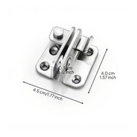Stainless Steel Door Latch, No-Drill Barrel Bolt, Rust-Resistant Lock, Security for Wooden Doors, Cabinets, Gates