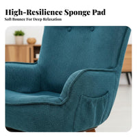 Upholstered Rotating Armchair Ergonomic Design Upholstered Rotating Chair Cushiony Comfort Easy Assembly for Homeowners, Bedroom