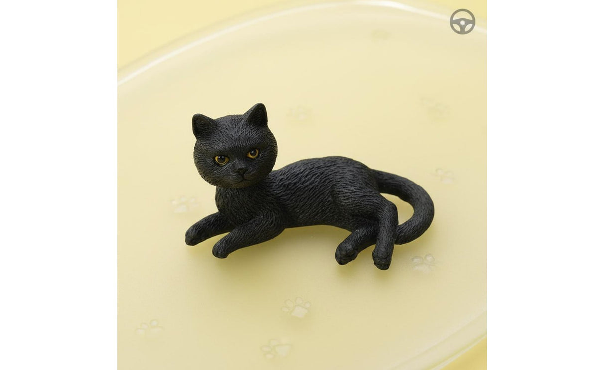 Cute Design Lying Cat Car Ornament Strong Shaking Head Cat Figurine Easy to Install for Home Decor, Office Desk