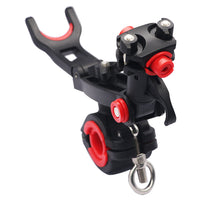 Offshore Boat Fishing Rod Holder with Clamp for Round Tube, Portable and Swivel