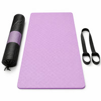 6mm Thick Exercise Mat with Carrying Strap Sturdy Exercise Mat with Mesh Bag Easy to Clean Cushioned for Stretching