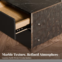 Wavy Side Table Light Luxury aesthetic Nightstand Minimalist Design for Small Spaces