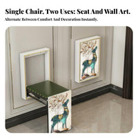 Wall-Mounted Entryway Stool Foldable Design Folding Seat Space-Saving for Adults