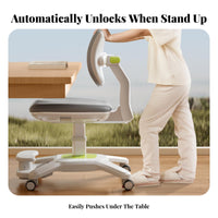 Ergonomic Student Posture Chair Height Adjustable Ergonomic Splitsupport Structure Chair Stable Base Non-Slip Foot Pads