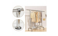 Floor-Standing Clothes Rack with Shelf Freestanding Garment Rack with Shelf Open Storage Minimalist for Bedroom, Laundry Room, Balcony, Entryway