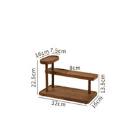 3-Tier Desktop Shelf Small Stepped Display Shelf Compact for Vanity, Collectors