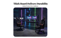 Gaming Computer Desk Large Desktop E-Sports Table Cable Management PC Gaming Hub for Gaming Aficionados, Students, Internet Cafe, Game Room, Bedroom