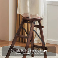transformable Ladder Chair 2-in-1 Design Kitchen Seat Space-Saving for Living Room