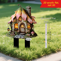 Fairy Tale Fairy House 2D Acrylic Garden Decoration