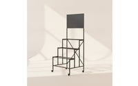 Wheeled Flower Display Stand with Wheels Rolling Stepped Flower Display Stand Metal Three-Tier Plant Rack Vertical for Florists, Studios, Storefronts