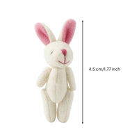 Small Stuffed Bunny with Hanging Cord Mini Bunny Keychain Pendant Embroidered Stuffed Pendant Cute for Keys