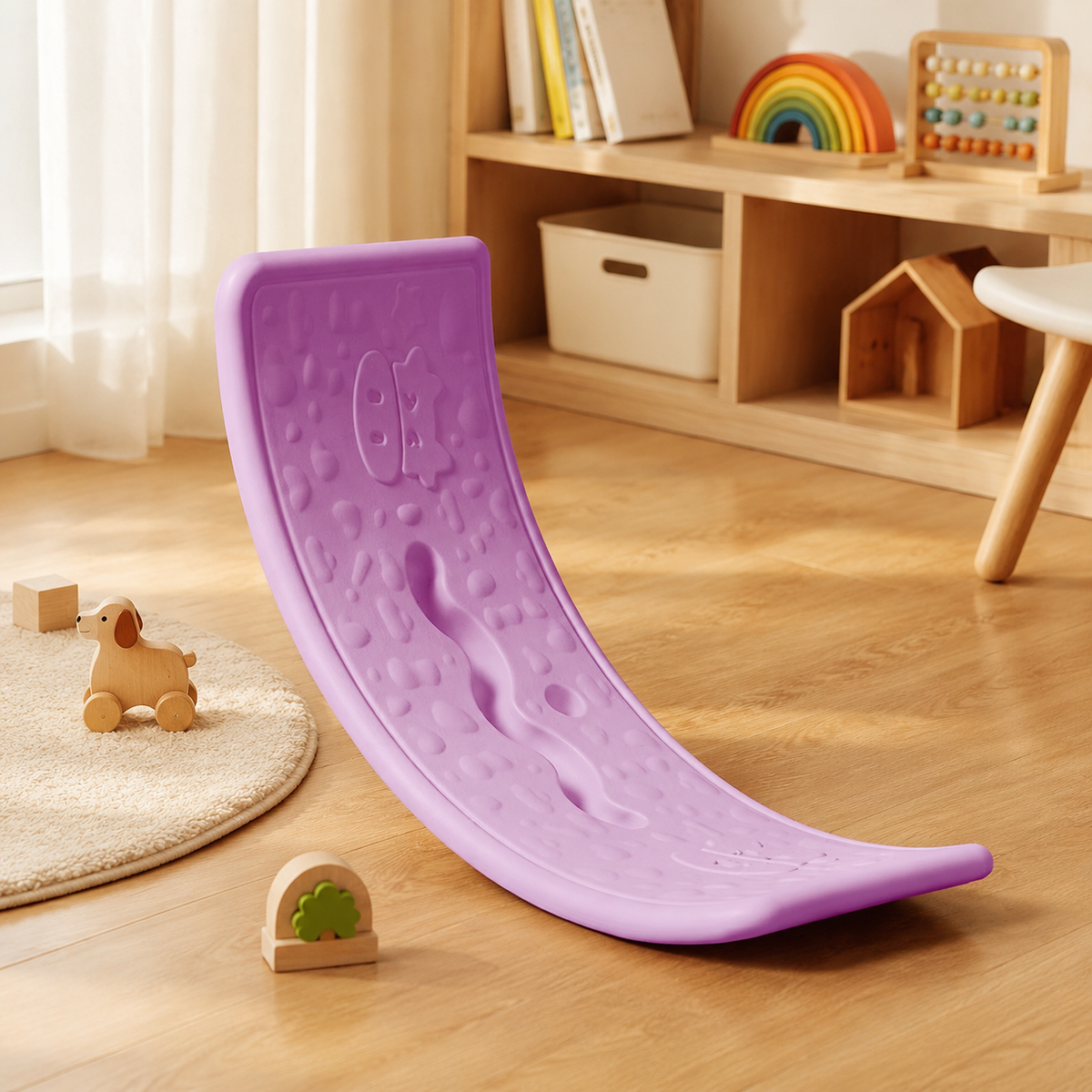 Curved Balance Board, Anti-Slip Wobble Board for Adults & Teens, Coordination & Concentration, Up to 100 kg