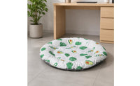 Round Cooling Pet Bed Soft Padded Border Feline Cooling Mat Easy to Clean