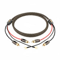 Turntable Cable with Ground Wire High Fidelity Sound for Audiophiles