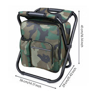 Multifunction Backpack Chair Foldable and Compact Backpack Cooler Stool