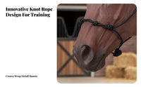 Rope Halter Twisted Crown Knotted Training Halter Equestrian Equipment Natural Horsemanship Clinician Design