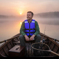 Thickened Material Adult Life Vest Secure Fit High Buoyancy Swim Vest Reflective Strips Personal Flotation Device Lightweight for Snorkeling