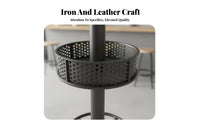 utilitarian Bar Table and Stool Combo High-Leg Construction Pub Furniture Space-Saving Easy to Clean for Homeowners, Bistro