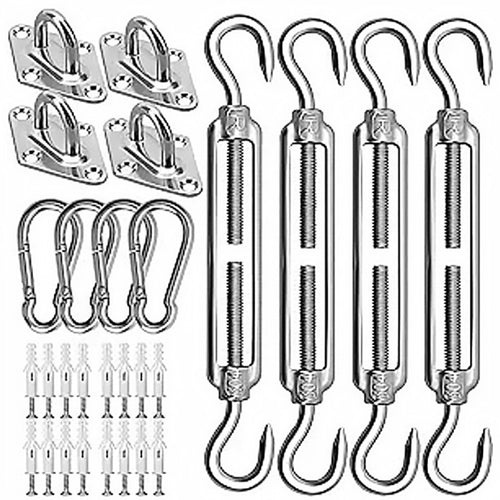Shade Sail Hardware Set Fixing Parts Shade Sail Mounting Kit Outdoor