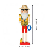 Wooden Christmas Nutcracker Freestanding Hand-Painted Nutcracker Traditional Design Christmas Figurine