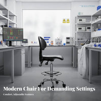 Anti-Static Laboratoryoratory Chair Easy to Clean Wheeled High-Stool With