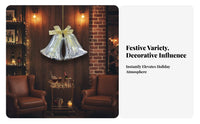 2 Pieces Oversized Christmas Bell Shiny Finish Jumbo Bell Decoration for Lobbies