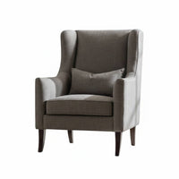 2 Pieces Upholstered Armchair with Footstool Matching Footrest Living Room Furniture Modern Elegant Design Textured Upholstery