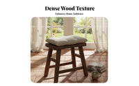 Chicken Feather Wood Stool Handmade Backless Wooden Stool Easy to Clean