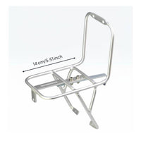 Anodized Finish Front Cargo Rack Rust Resistant Front Bike Rack Easy Installation High Strength for Commuters, Cyclists, Shopping, Touring