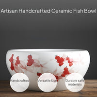 Hand-Painted Ceramic Fish Bowl Planter