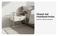 3-Tier Glass Accent Table Modern Design Nightstand Multi-Functional for Students