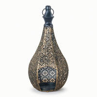 Moroccan-Style Lantern Cutout Moroccan Lantern Metal for Tabletop