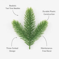 Fake Greenery for DIY Christmas Garland Wreath, Green Faux Festive Greenery Picks for Embellishing, Artificial Tree Branches for Holiday Decor