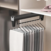 Pull-out rack maximizes closet space