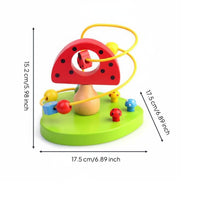 Threepath Bead Mazes Fine Motor Skills Wooden Bead Mazes Sensory Development Wooden Activity Toy for Young Children, Playroom
