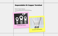 OT Copper Cold-Pressed Round Wire Lug