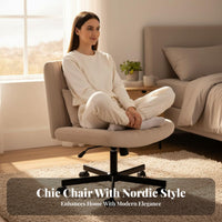 Armless Cross-Legged Chair Height Adjustable Office Furniture 360° rotate Rolling Casters for Students, Remote Workers