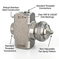 Stainless Steel Spray Tip Nozzles, Industrial Misting Nozzle, Flower Bed Waterin #variant:Fan-shaped