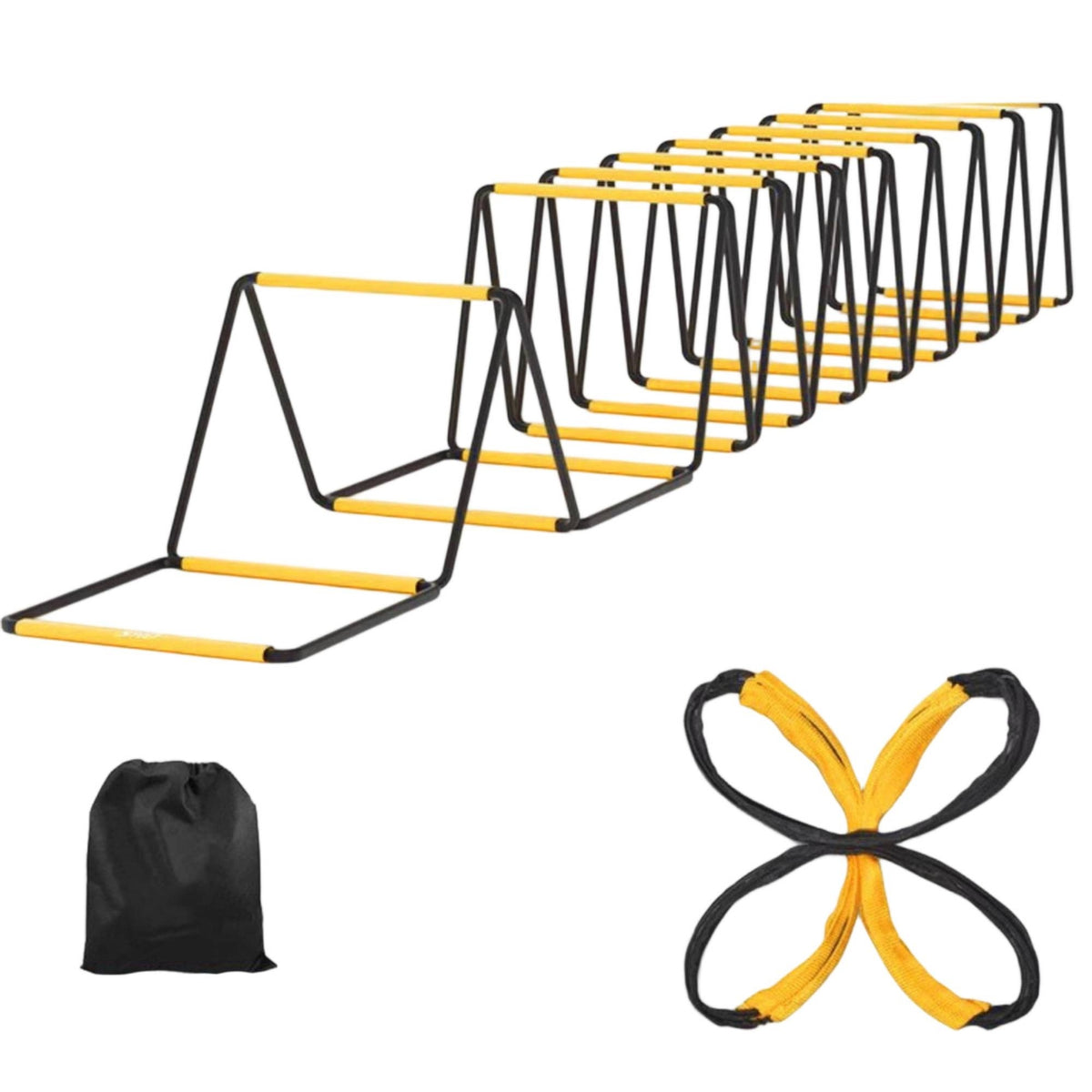 Multi-Shape Agility Training Ladder with Storage Bag Thickened Foldable Agility Ladder Space-Saving Portable for Athletes