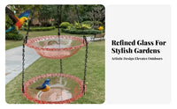 Hanging Avian Feeder Easy to Hang Hanging Avian Bath Garden Accessory Long-Lasting Rust-Resistant Chain for Nature Lovers