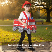 Fire Truck Costume Ideal Gift Wearable Vehicle Costume Lightweight for Halloween