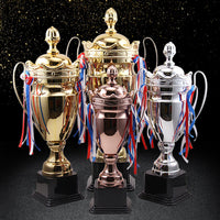 2024 New High-end Metal Trophy Wholesale Award Business Annual Meeting Alloy Trophy Gold-plated Champion Glory