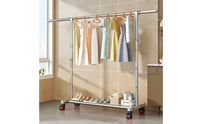 Stainless Steel Clothes Drying Rack Height Adjustable Clothes Rack with Shelf Telescoping Heavy Duty for Laundry Room, Bedroom, Balcony