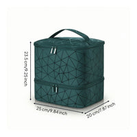 Travel-Friendly Nail Polish Bag with Tray Zippered Nail Polish Storage Bag Spacious Long-Lasting for Salon