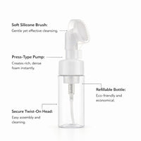 Foaming Soap Dispenser Refillable, Foaming Soap Dispenser Silicone Brush, Foaming Soap Dispenser for Skincare