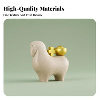 Symbol of Wealth and Success Feng Shui Horse Ornament Creative Design Wealth Bag Horse Statue Exquisite Craftsmanship for Office Workers
