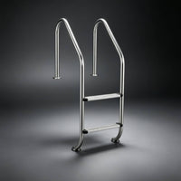 Stainless Steel Pool Ladder Non-Slip Pool Ladder with Handrails Installation without Holes for Homeowners, in-Ground Pools