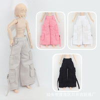 1/12兵人衣服娃衣6寸机娘半包胶女素体休闲工装阔腿裤阿巳3北冥体